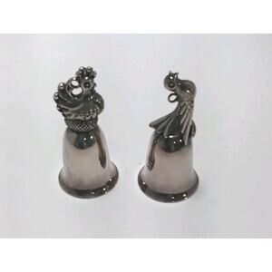 VTG Reed & Barton 12 Days Christmas Silver Plated Bell Calling Bird & French Hen